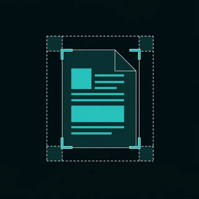 Illustration of a PDF page with crop guides trimming its margins