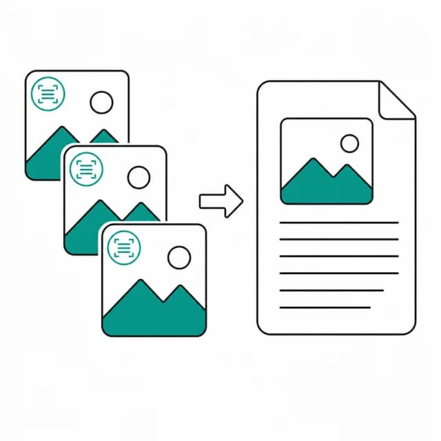 Illustration of a multi-page TIFF scan converting into a single PDF document